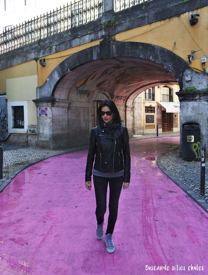Pink street en Lisboa
