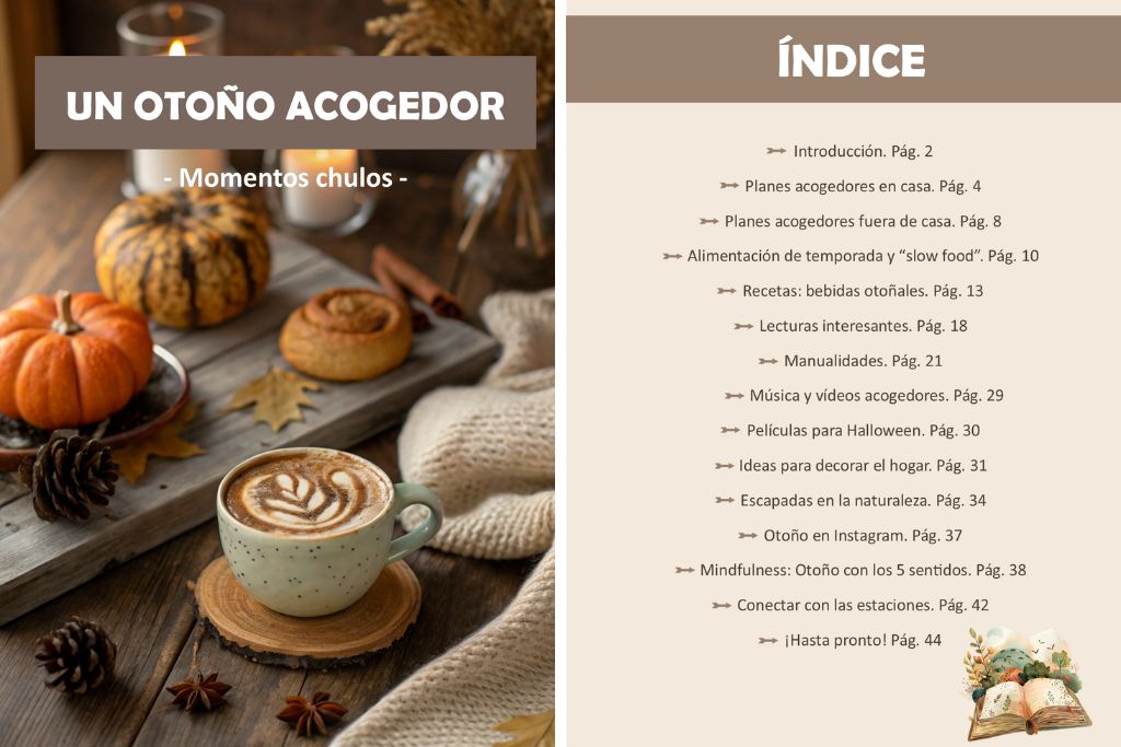 Indice un otoño acogedor