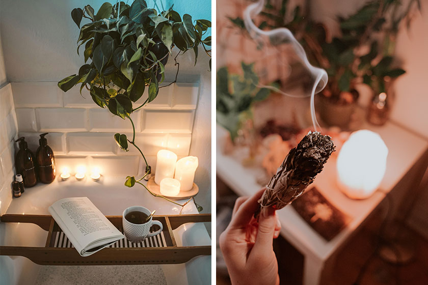 Mindfulness en invierno: rutina relajante de noche.