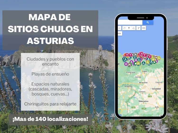 Mapa de sitios chulos en Asturias