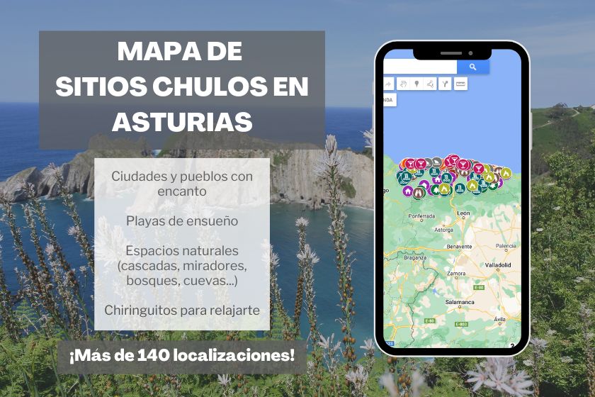 Mapa de sitios chulos en Asturias