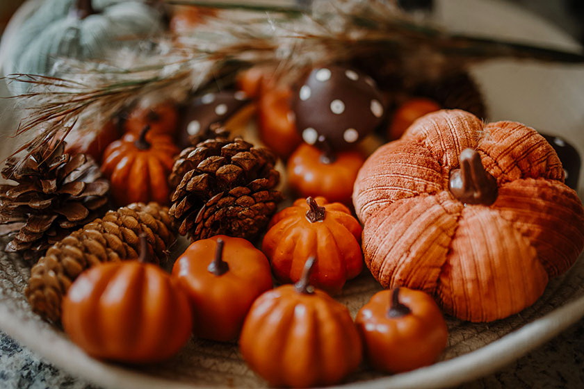 Decoración con calabazas