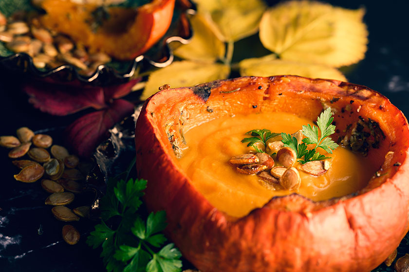 Crema de calabaza otoño