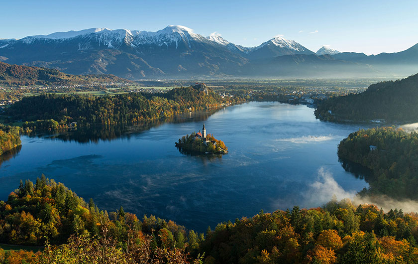 Lago Bled y lago Bohinj en Eslovenia.